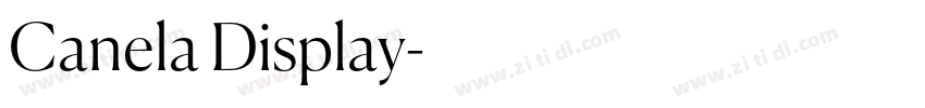 Canela Display字体转换